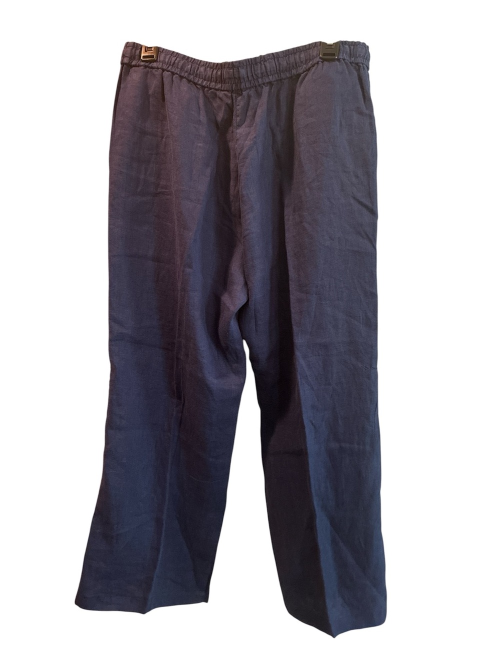 Tommy Bahama Womenโs Navy Drawstring 100% Linen Pants. Size Medium. - Picture 14 of 15